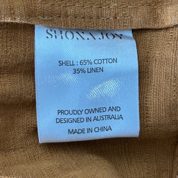 Shona Joy Priscila High Neck Utility Mini Dress Linen Blend Tumeric Size 2 - Picture 5 of 14